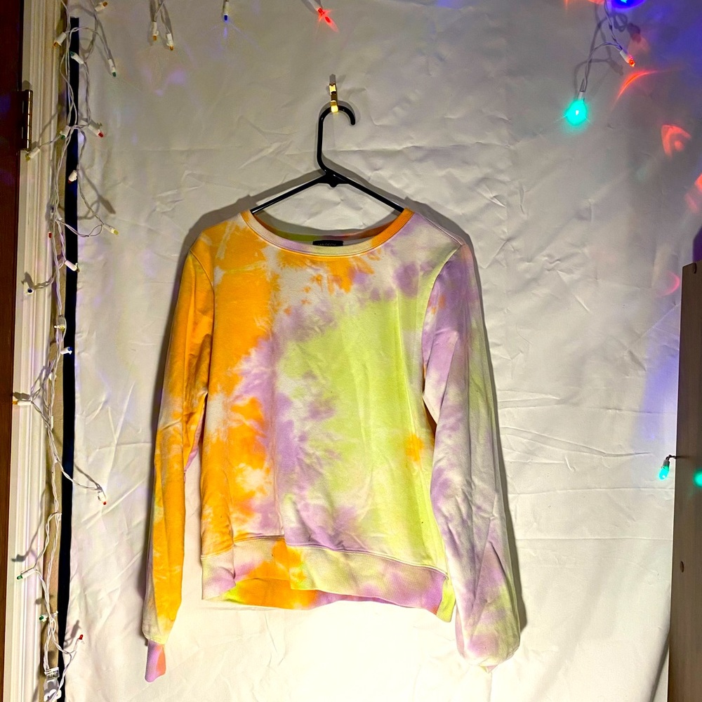 WILDFOX Tie Dye Sweatshirt Sherbert XL EUC